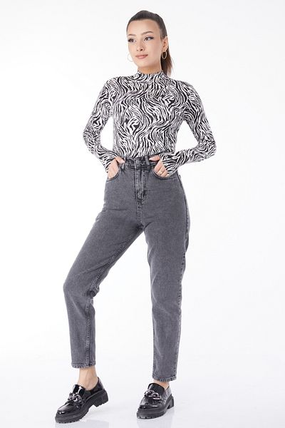 TOFİSA Máma Jeans šedá - 24060