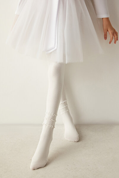 Penti Fırfır Detaylı Külotlu Çorap