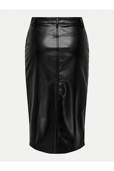 JDY Women's Faux Leather Skirt 15330385 Black