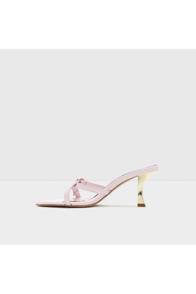Aldo Leyna-tr - Hakiki Deri Pembe Kadın Topuklu Terlik
