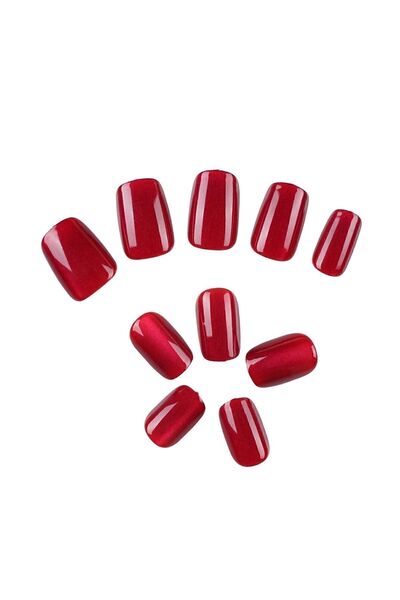 POP Beauty Takma Tırnak Seti & Zararsız Yapıştırıcı, Cat Eye