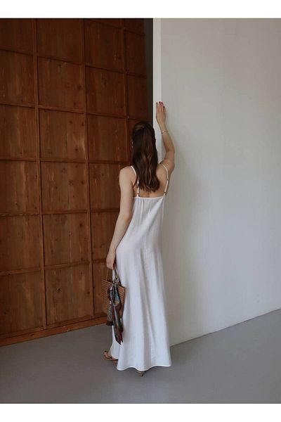 OTAKU Γυναικείο φόρεμα με λαιμόκοψη V Casual Maxi