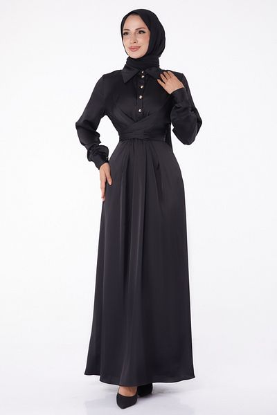 TOFİSA Evening Dress Black - 26194