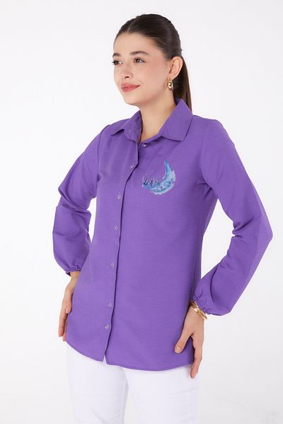 TOFİSA Cămașă Imprimată Liliac - 13339