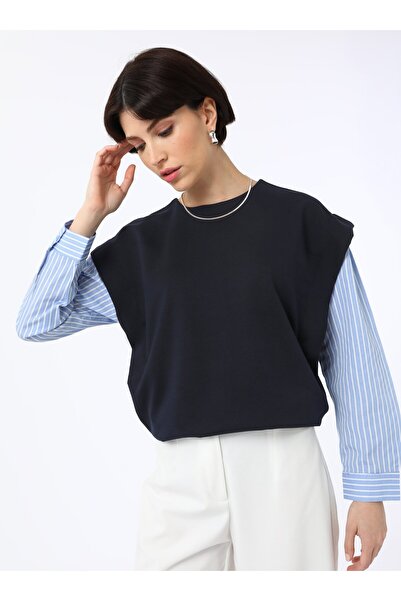 Benin Туніка з рукавами та деталями сорочки - синя - Бенін