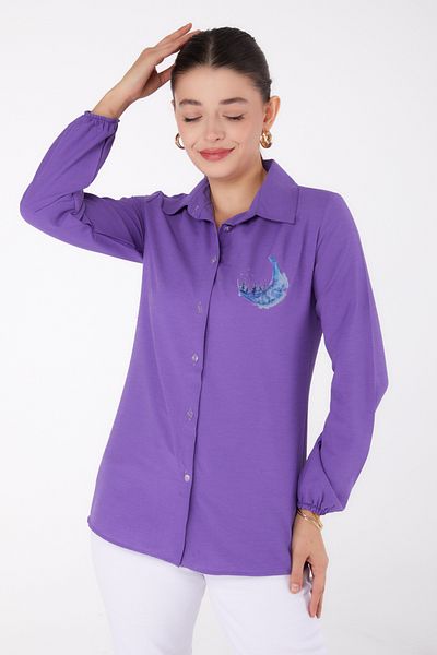 TOFİSA Cămașă Imprimată Liliac - 13339