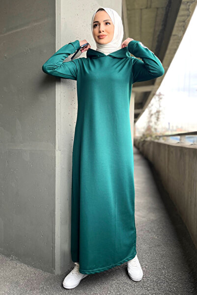 TOFİSA Green Medium Women's Dress - Straight 11048