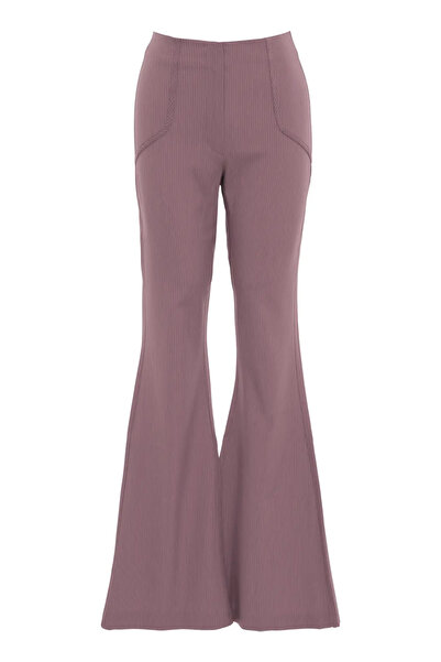 Keikei Pembe dokuma uzun pantolon