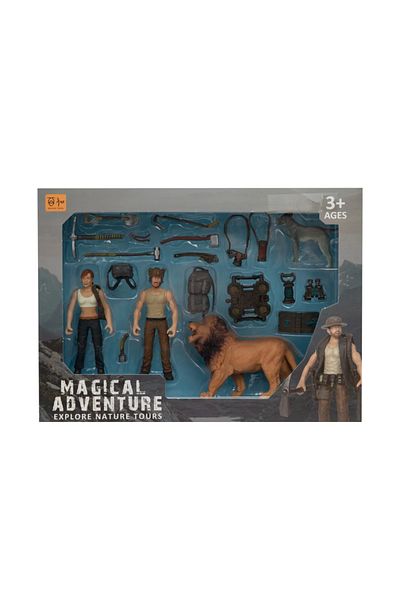 LiderGlobal Women's and Men's Figured Lion and Accessory Play Set