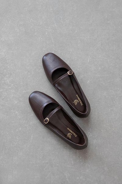 STRASWANS Wigins Women's Genuine Leather Ballerinas Brown