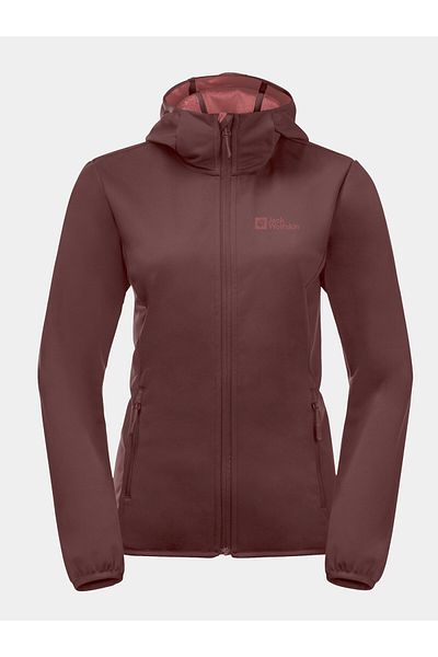 Jack Wolfskin Womens Softshell Jacket 1307481 Burgundy