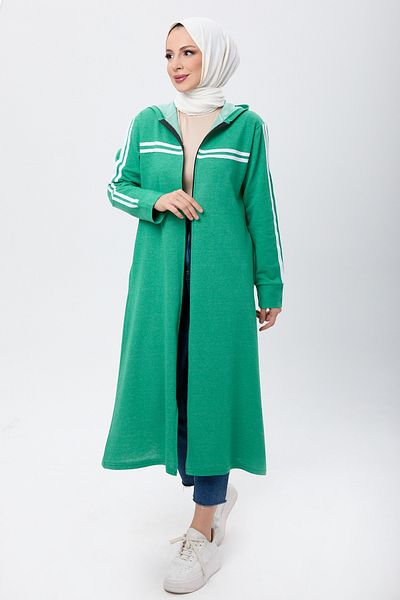 TOFİSA Cep Detail Ferace Green - 4130