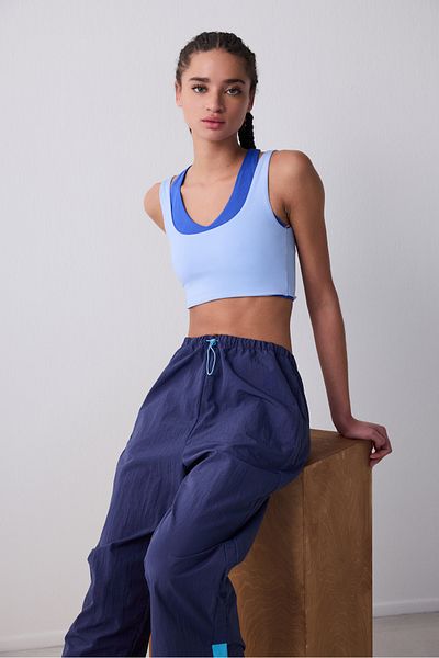 Penti Sporty Square Neck Light Blue Top