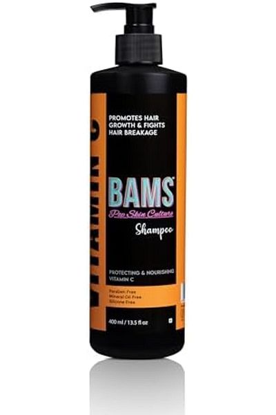 BAMS POP SKIN CULTURE BAMS | Vitamin C Shampoo | Revitalizing & Strengthening Hair Cleanser with Antioxidants, Enhances Sh