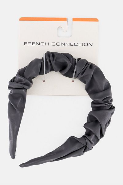 French Connection Kids Girl Plain Hair Bow, Grey