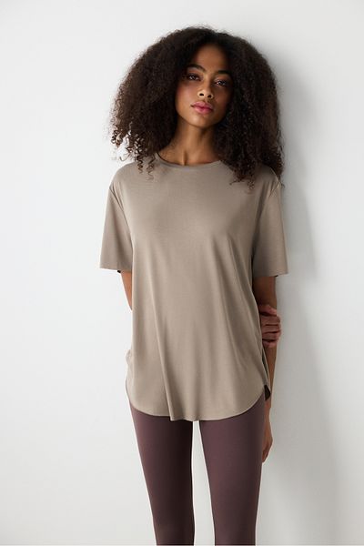 Penti Crew Neck Active Nerzfarbenes T-Shirt