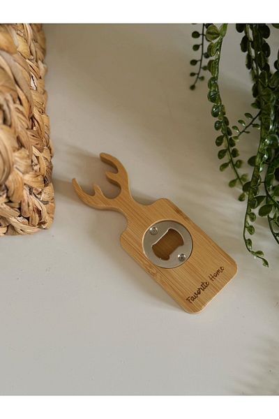 BUCOLIC Bamboo Bottle Opener with Deer Figure – Magnetic