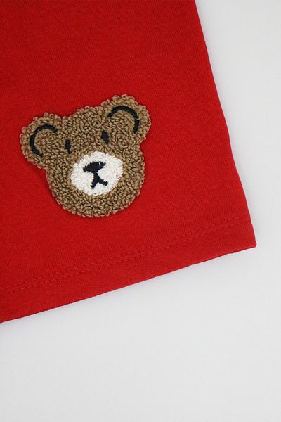 e-çocuk Boy's Striped Teddy Bear Shorts Suit - 1104