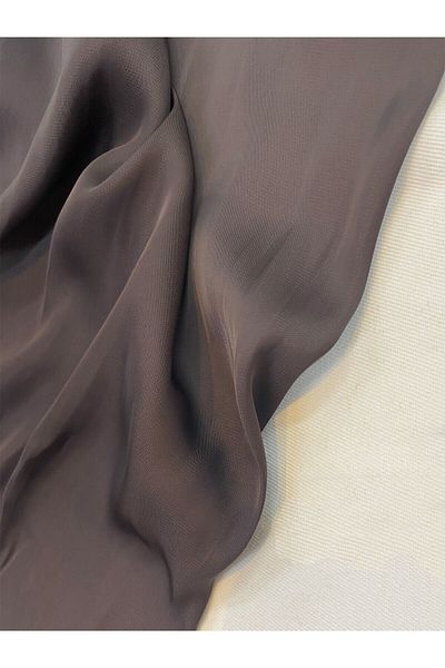 Yiğit Kumaş Brown Silk Satin Fabric