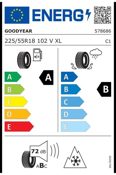 Goodyear 225/55 R18 102V Vector 4Seasons Gen-3 XL PE Oto Yaz Lastiği (Üretim:2025)