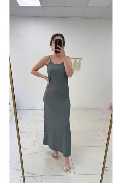 Maison La Femme Women's Dress Wrinkled Fabric Rope Strap