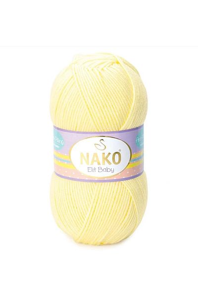 NAKO Elit Baby Anti-pilling Νήματα πλεξίματος χειρός 100 gr Χρώμα 3664 Λεμονάδα