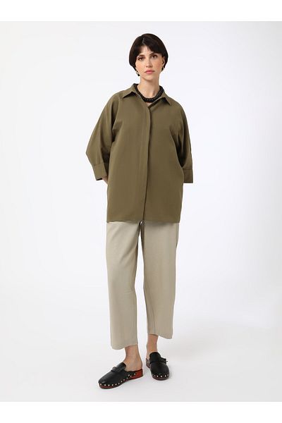 Benin Comfortable Linen Trousers - Mink - Benin