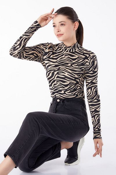 TOFİSA Džínové kalhoty Mom Jeans Smoked s vysokým pasem - 25178