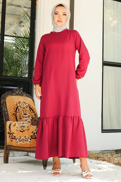TOFİSA Dress Burgundy - 13202