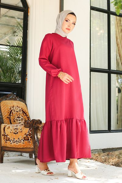 TOFİSA Dress Burgundy - 13202