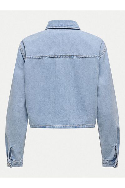 JDY Jachetă din denim pentru femei 15338847 Albastru deschis