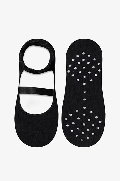 Penti Schwarze Ballerina-Socken mit Rüschen und Kreuz