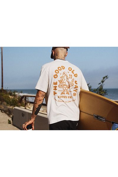 The Champ Clothing Ανδρικό μπλουζάκι με λαιμόκοψη The Good Old Day με στάμπα Oversize
