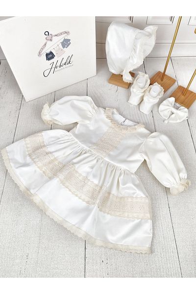 Hobidik Set rochii vintage crem pentru copii