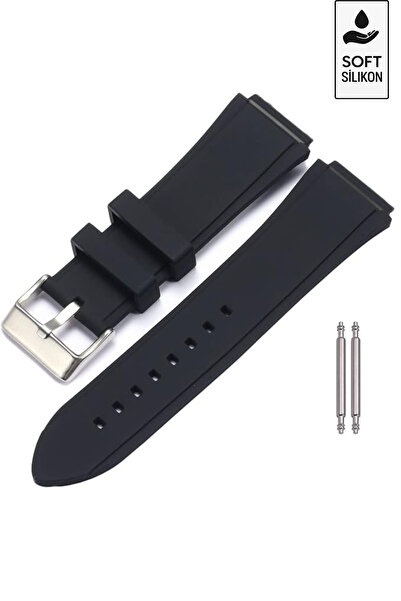 Trendburada Guess Guw0247g3 Saat Uyumlu Siyah Renk Silikon Saat Kordonu Kayışı