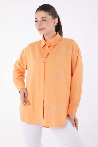 TOFİSA Star Stone Shirt Orange - 13255