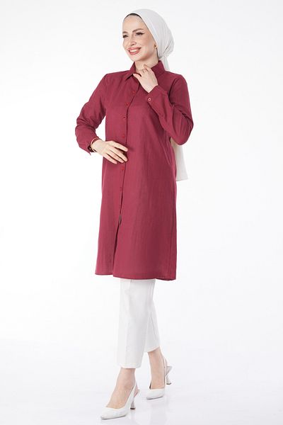TOFİSA Tunic Claret Red - 13141