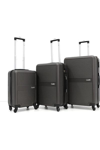 MELIFE 3-piece Hardside Luggage Set, Sizes L 28, M 24, S 20-grey