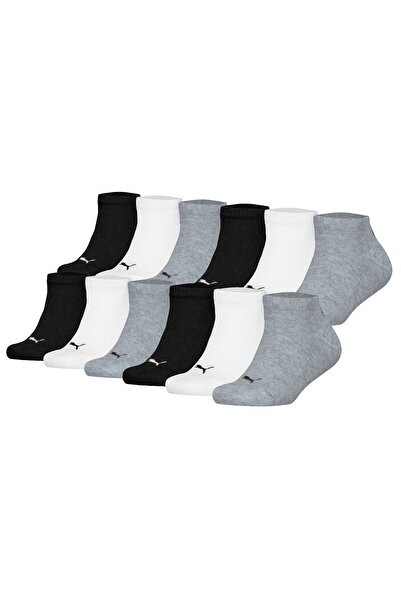 Puma Kinder Sneakersocken, 12er Pack - Plain Sneaker 12P, Logo, einfarbig