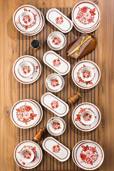 Perotti Danish 28 Piece Breakfast Set Breakfast Set for 12 People