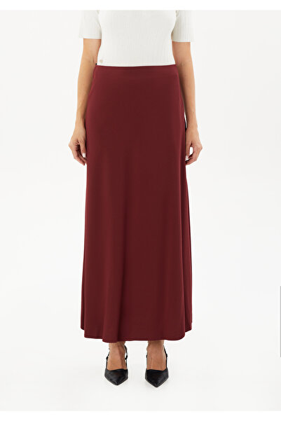 G-Line Claret RedMaxiSkirt - A-line, Zippered and Lined Classic