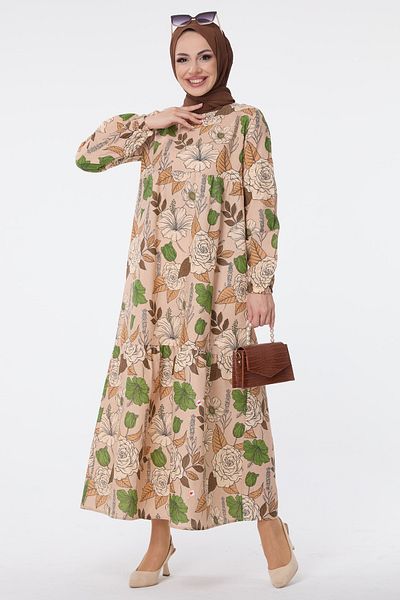 TOFİSA Dress Beige - 11007