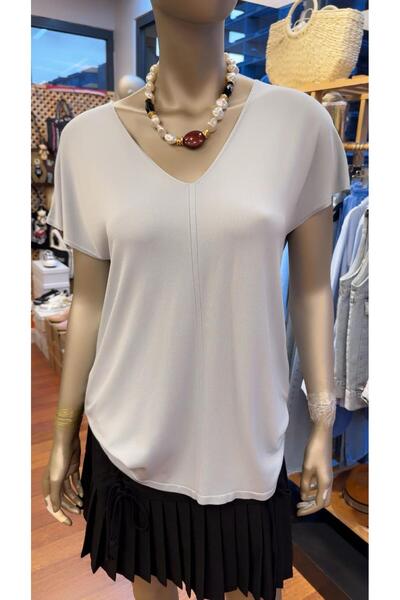 DOLCE QUEEN Women's V-Neck Loose Cut Blouse