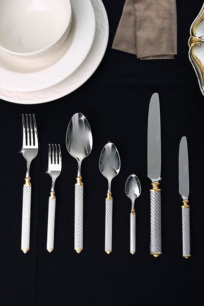 Lugga Linda Gold Cutlery Set for 12 People 84 Pieces