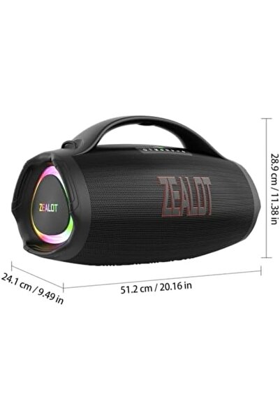 zealot مكبر صوت S98 محمول بتقنية البلوتوث، 160 واط RMS، لاسلكي بتقنية البلوتوث، مقاوم للماء IPX6، Bt5.3، E