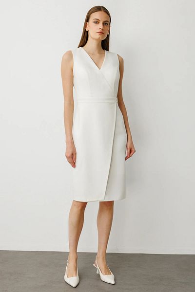 Ekol Waist Metal Accessory Sleeveless Dress