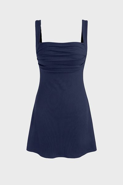 Hiccup Rochie mini cu decolteu pătrat - Design cu șnur