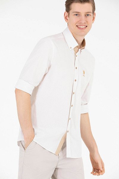 U.S. Polo Assn. Мъжка риза Perse Camel 1575075