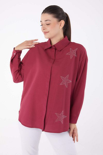 TOFİSA Cămașă Star Stone Roșu Claret - 13255
