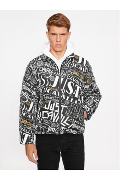 Just Cavalli Men's Down Jacket 75OAUD18 Black